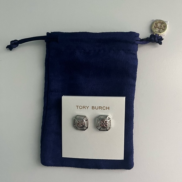 Tory Burch Jewelry - Tory Burch SilverTone Signature Audrina Post Earrings